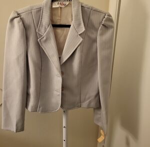 Vintage Light Blue W/ Pinstripe Blazer (Set)